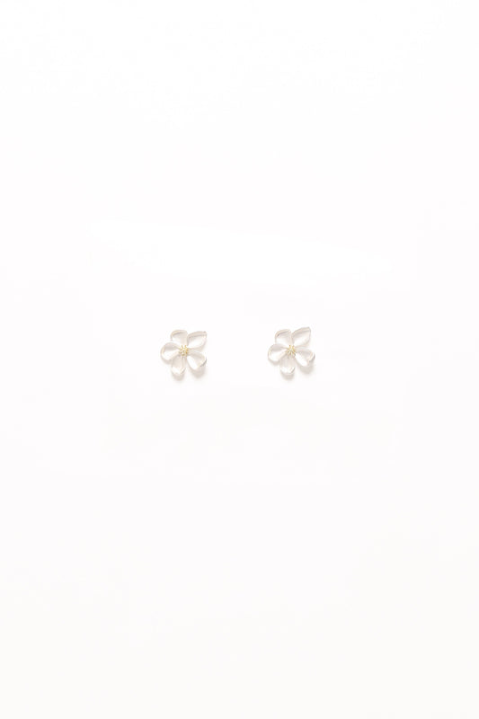Gisella Flower Earrings - White