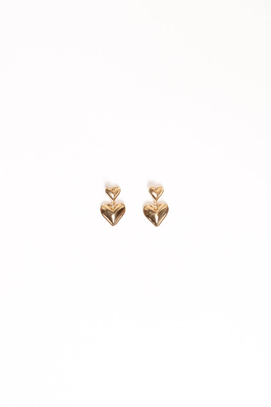 Mariana Heart Earrings - Gold