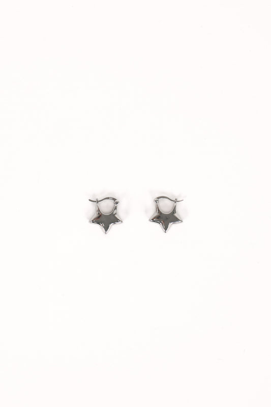Scarlet Star Earrings - Silver