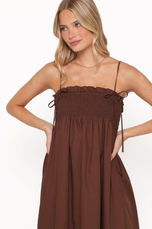 Josie Maxi Dress - Brown