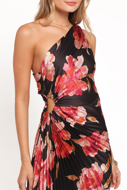 Kleo One Shoulder Maxi Dress - Midnight Orchid