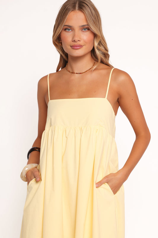 Miuccia Maxi Dress - Butter Yellow