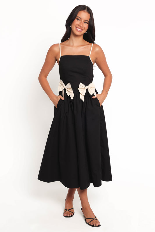 Tia Midi Dress - Black