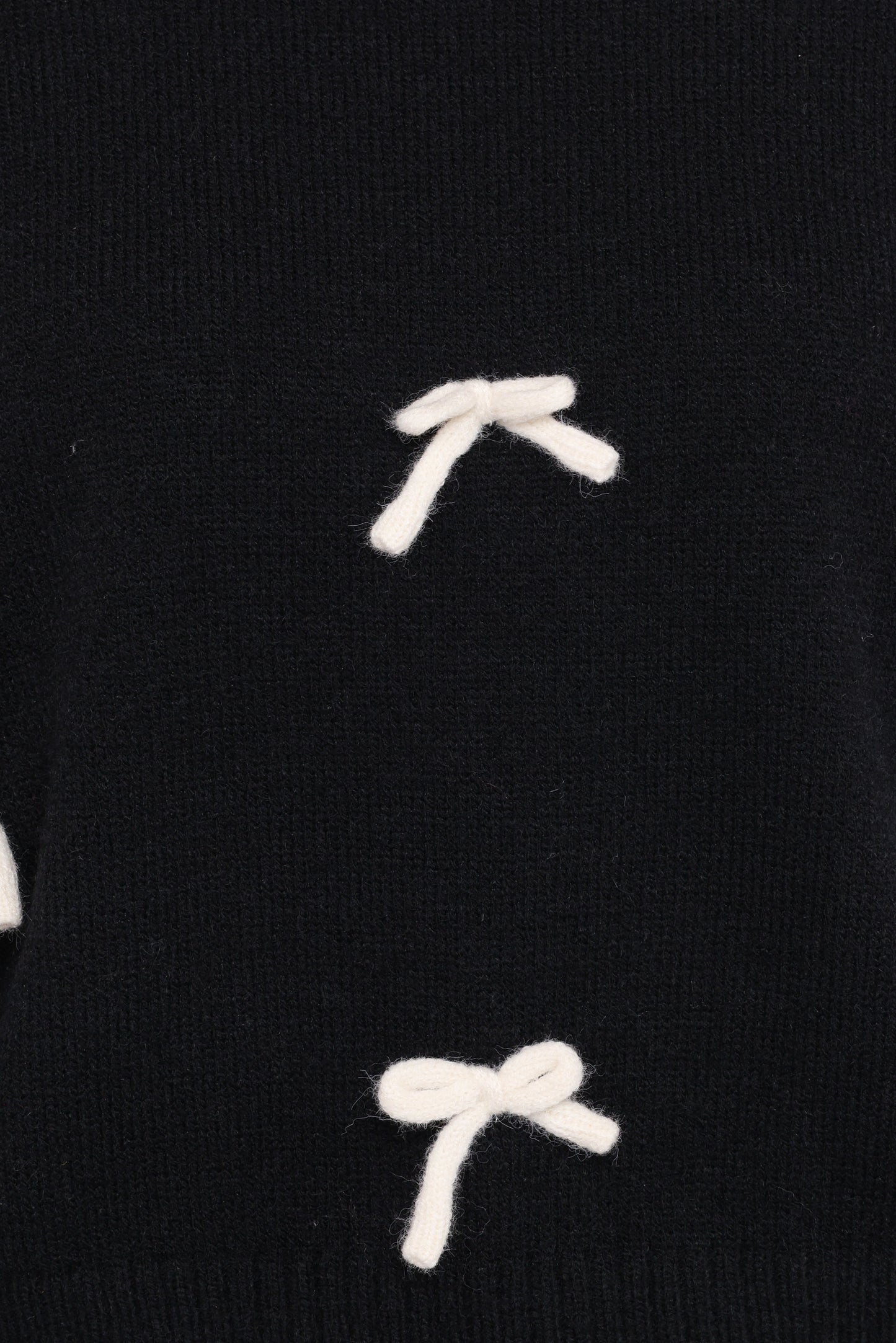 Voss Bow Knit Sweater - Black
