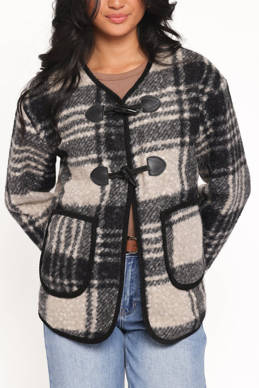 Austin Plaid Jacket - Black