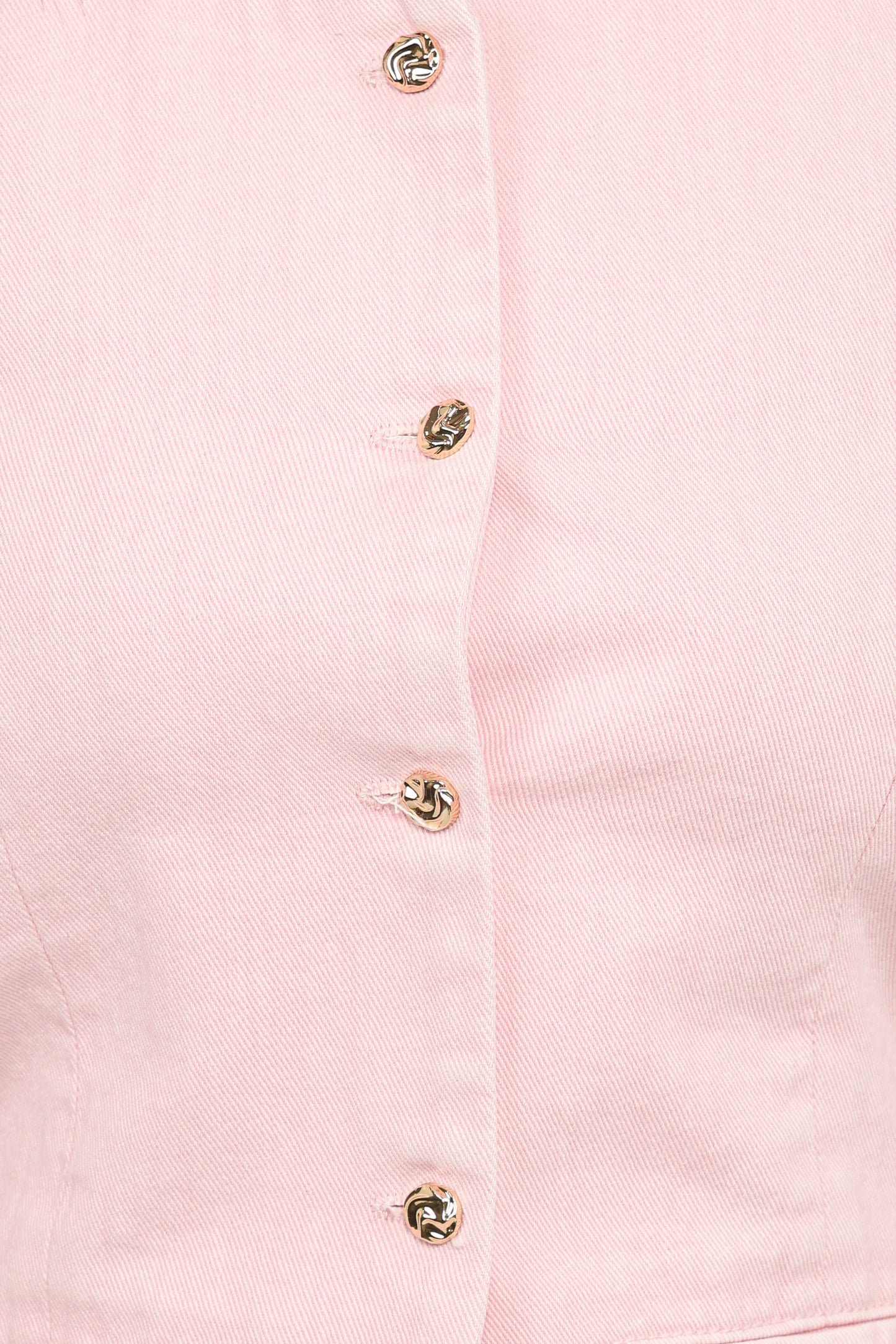 Ailis Denim Vest Top - Dusty Pink