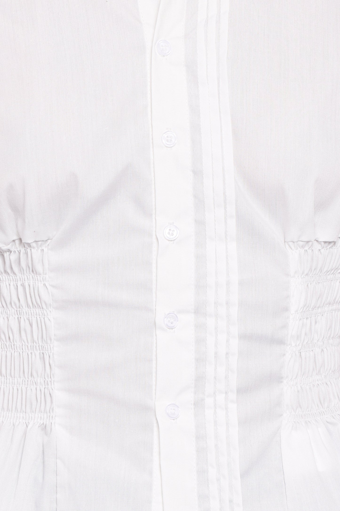 Ione Peplum Shirt - White