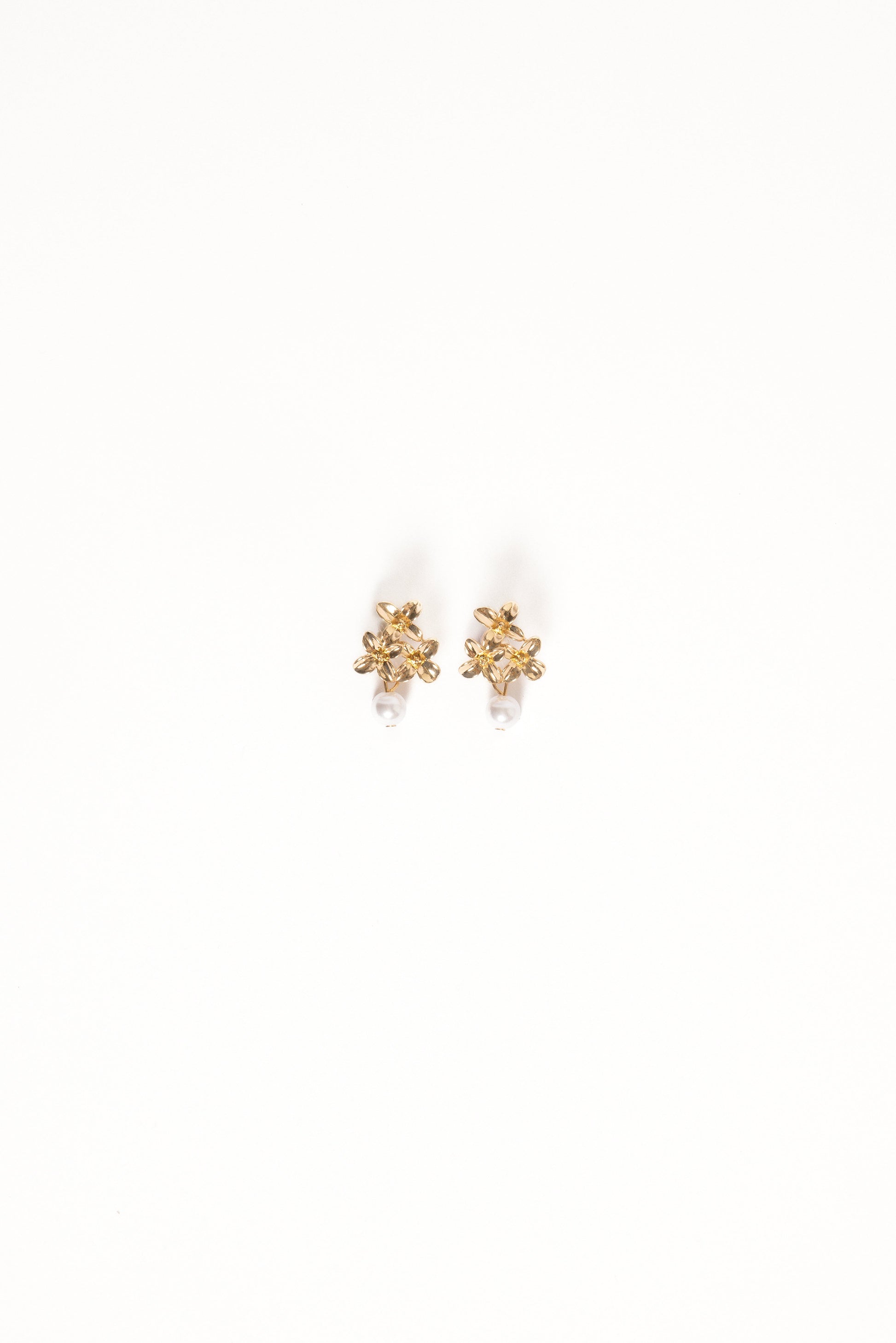 Amani Earrings - Gold/Pearl