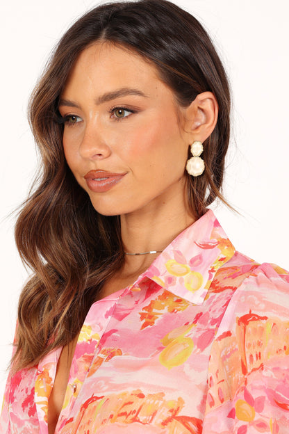 Aquelle Statement Earrings - White