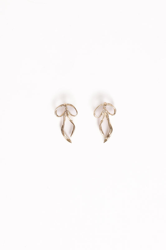 Avery Bow Earrings - Gold