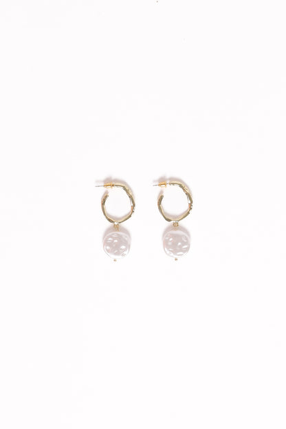 Carina Pearl Earrings - Gold