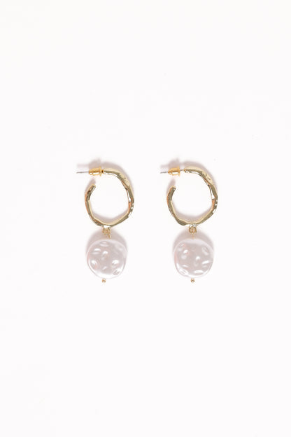 Carina Pearl Earrings - Gold