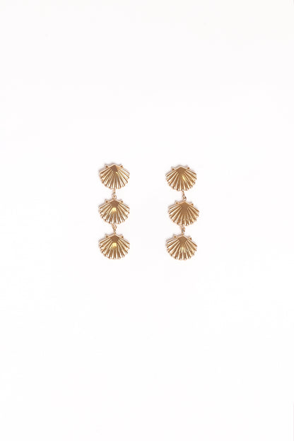 Coral Earrings - Gold