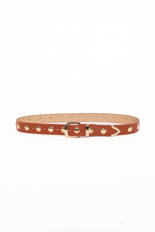 Dallas Studded Belt - Tan