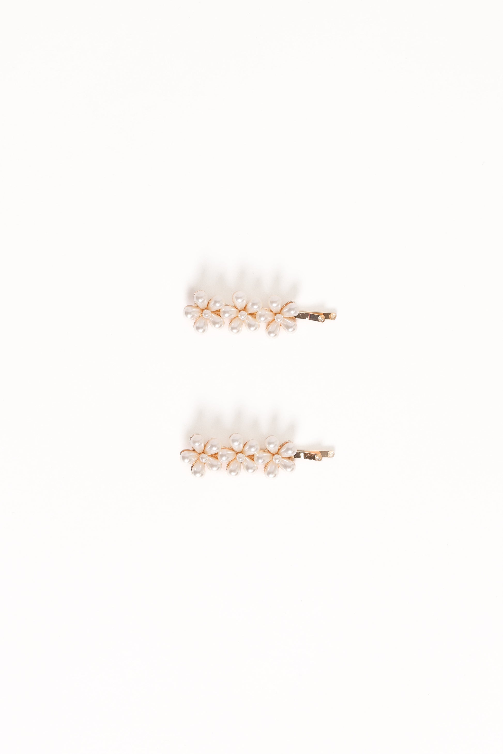 Isabella Hair Clip Set - Pearl