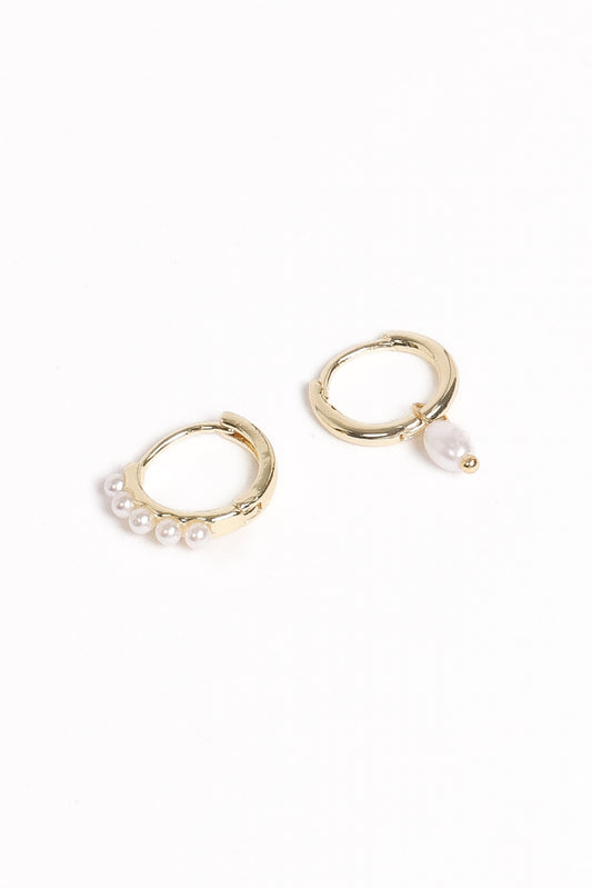Maracuja Earring Set - Gold/Pearl