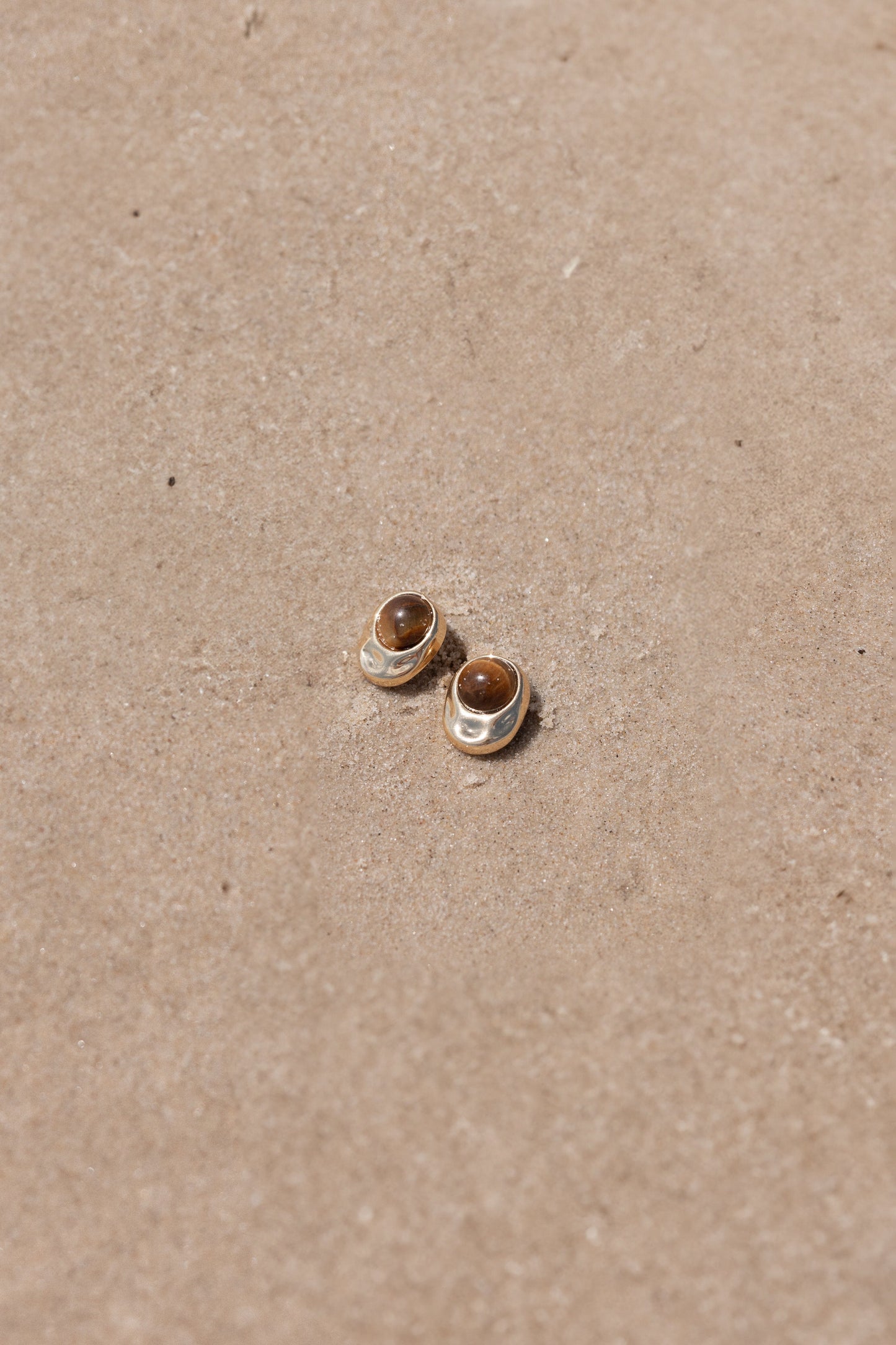 Nova Earrings - Brown/Gold