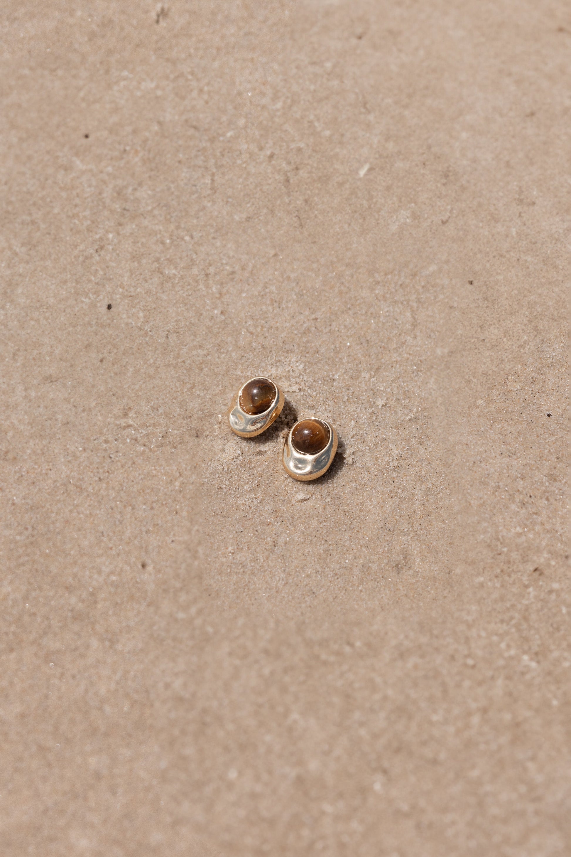 Nova Earrings - Brown/Gold