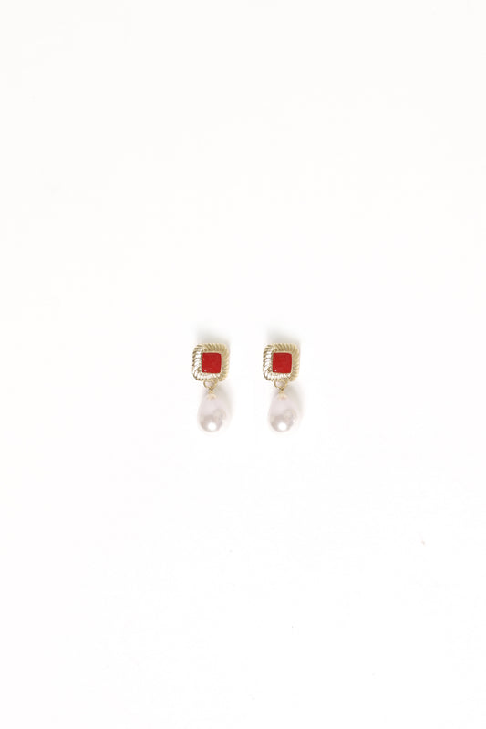 Rosalind Earrings - Gold/Pearl