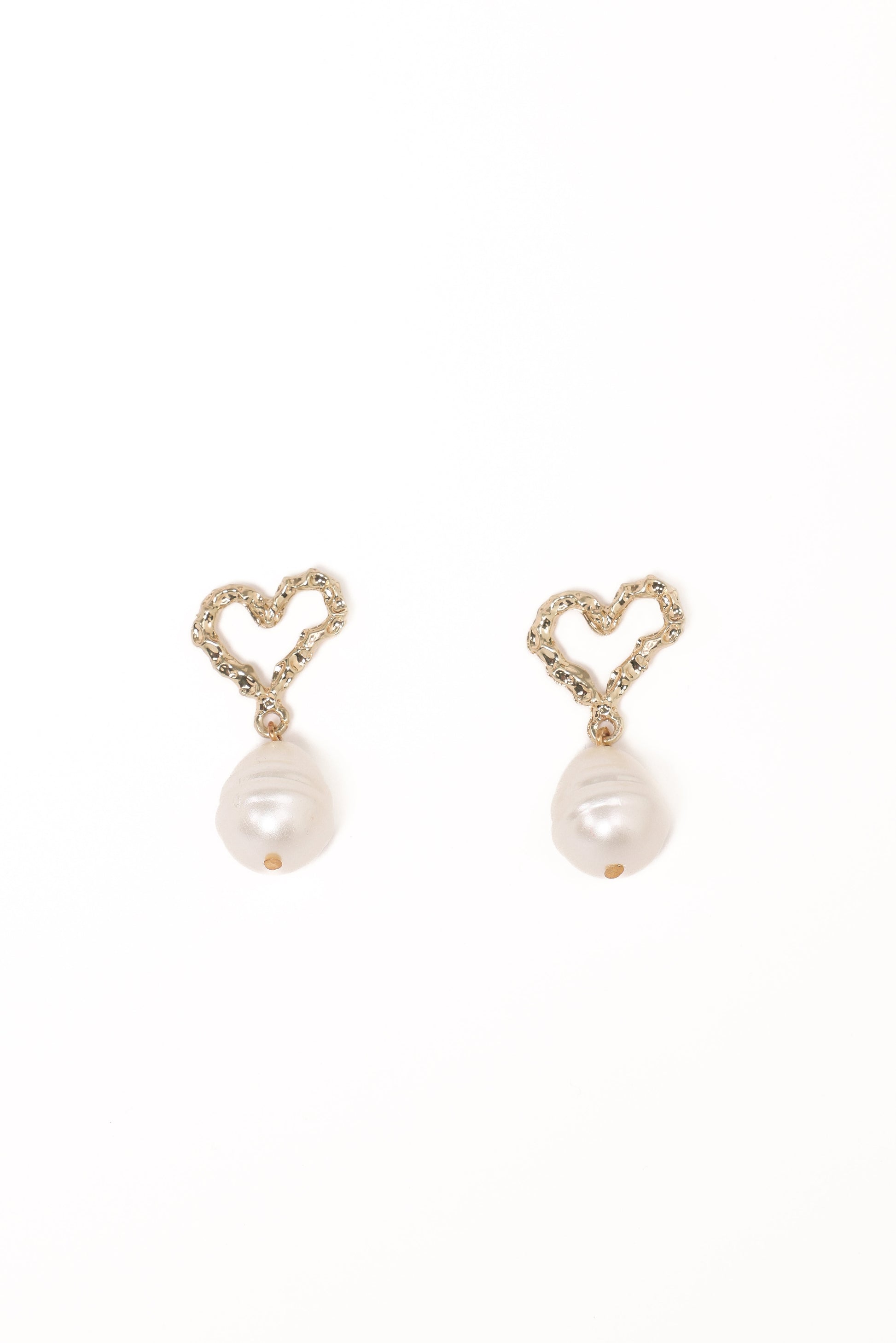 Solana Earrings - Gold Pearl