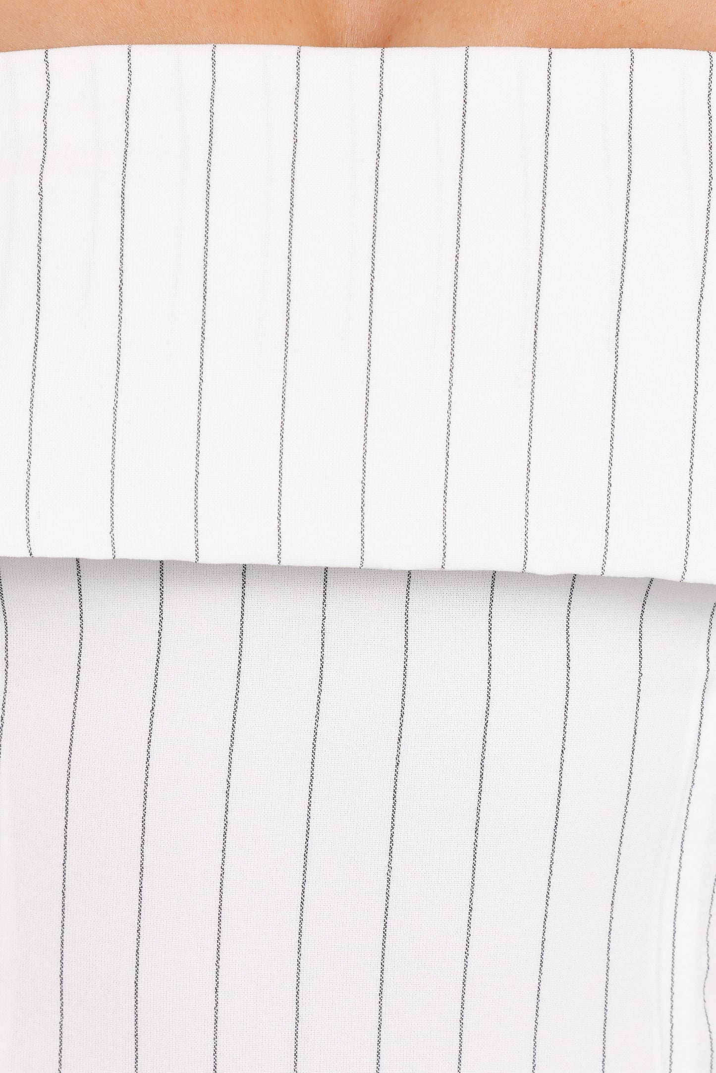 Blakely Wide Leg Pant - White Pinstripe