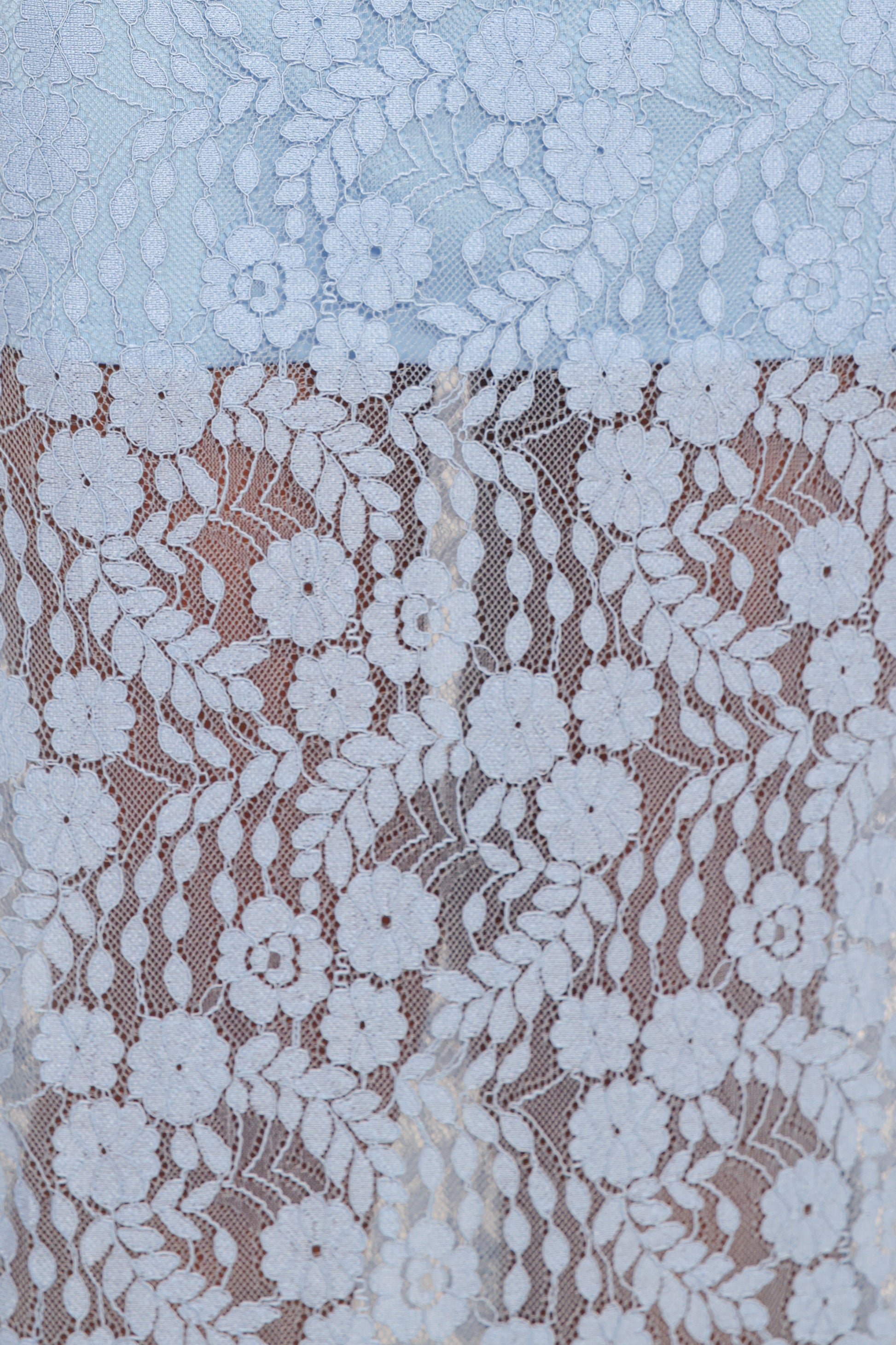 Brittany Lace Maxi Skirt - Blue