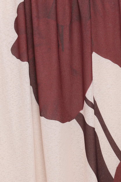 Cascade Maxi Skirt - Cream Brown Floral