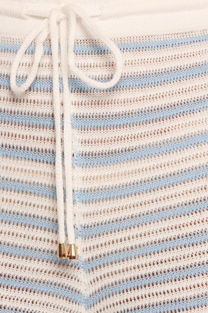 Cherie Knit Short - Cream Sky Blue