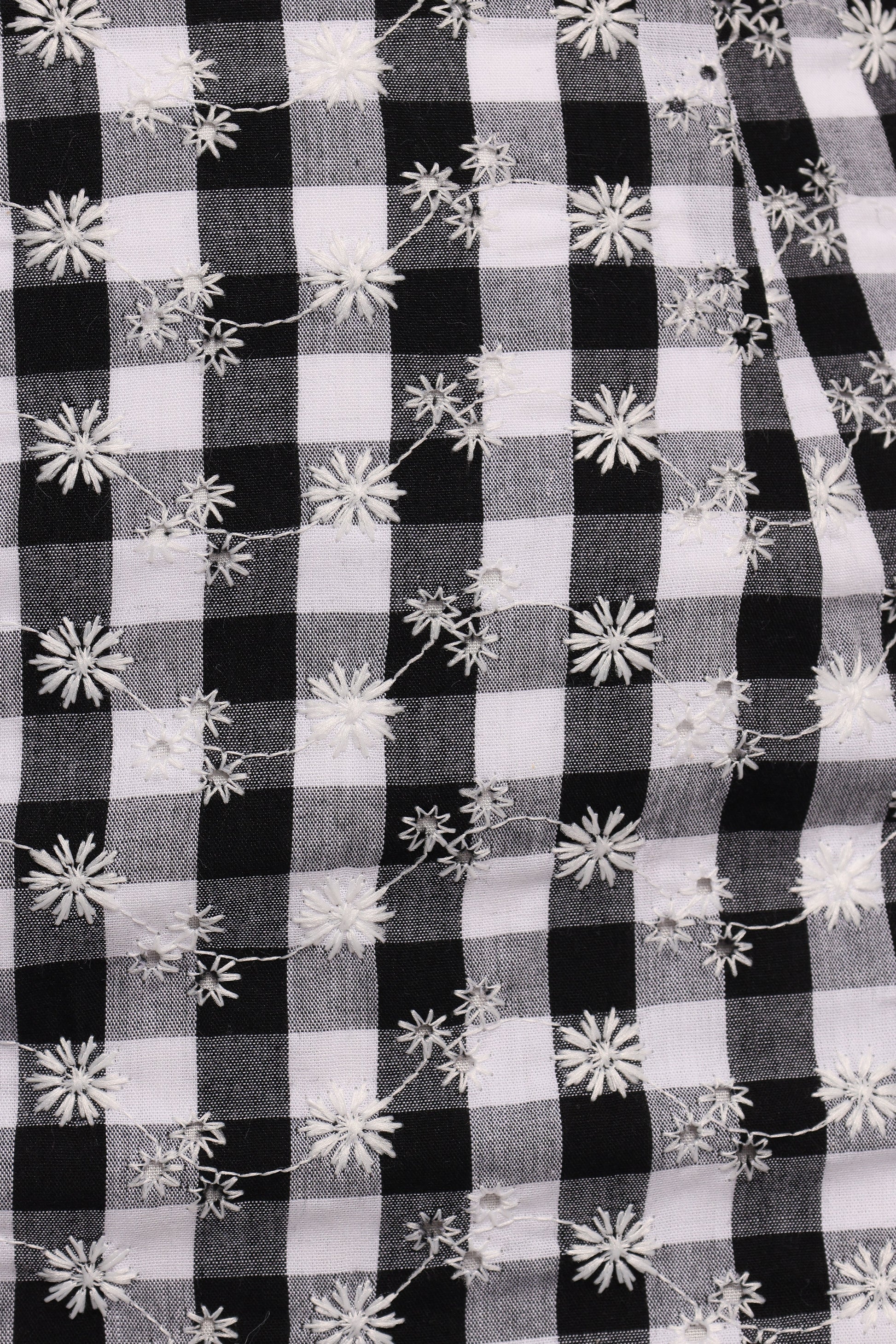 Clement Mini Skirt - Black White Gingham
