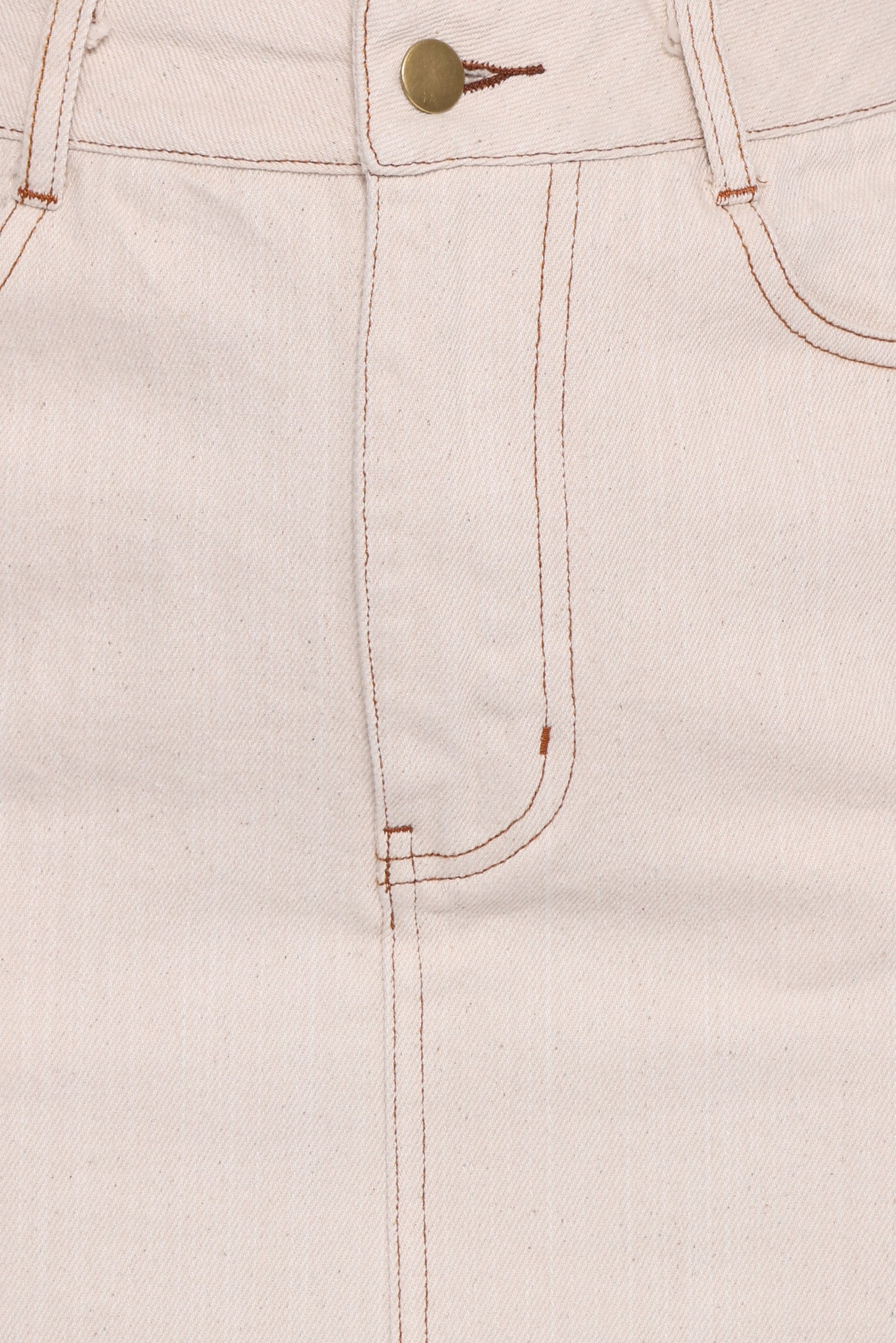 Dana Denim Midi Skirt - Bone