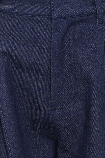 Elinor Cuffed Denim Pant - Dark Wash