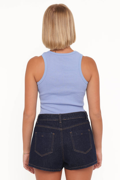 Evanna Denim Skort - Dark Wash