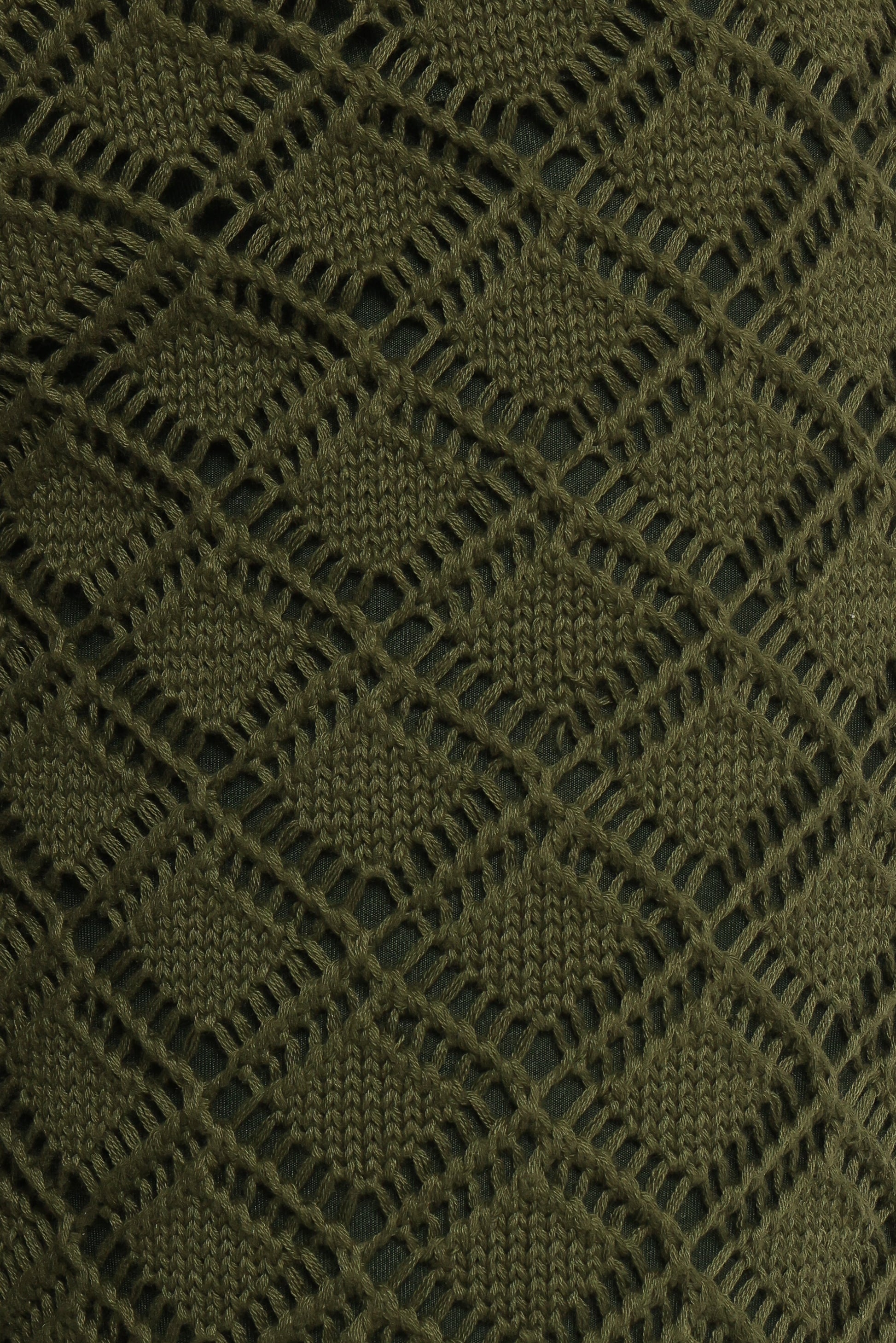 Fefe Textured Knit Pants - Olive