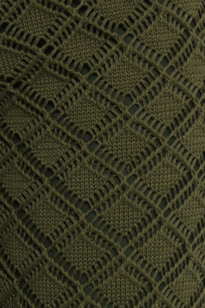 Fefe Textured Knit Pants - Olive