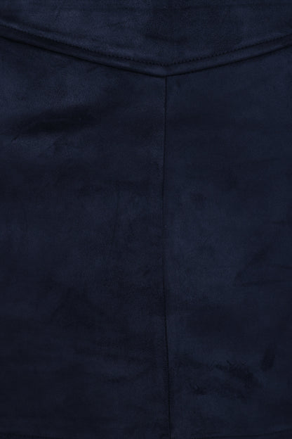 Hope Suede Mini Skirt - Navy