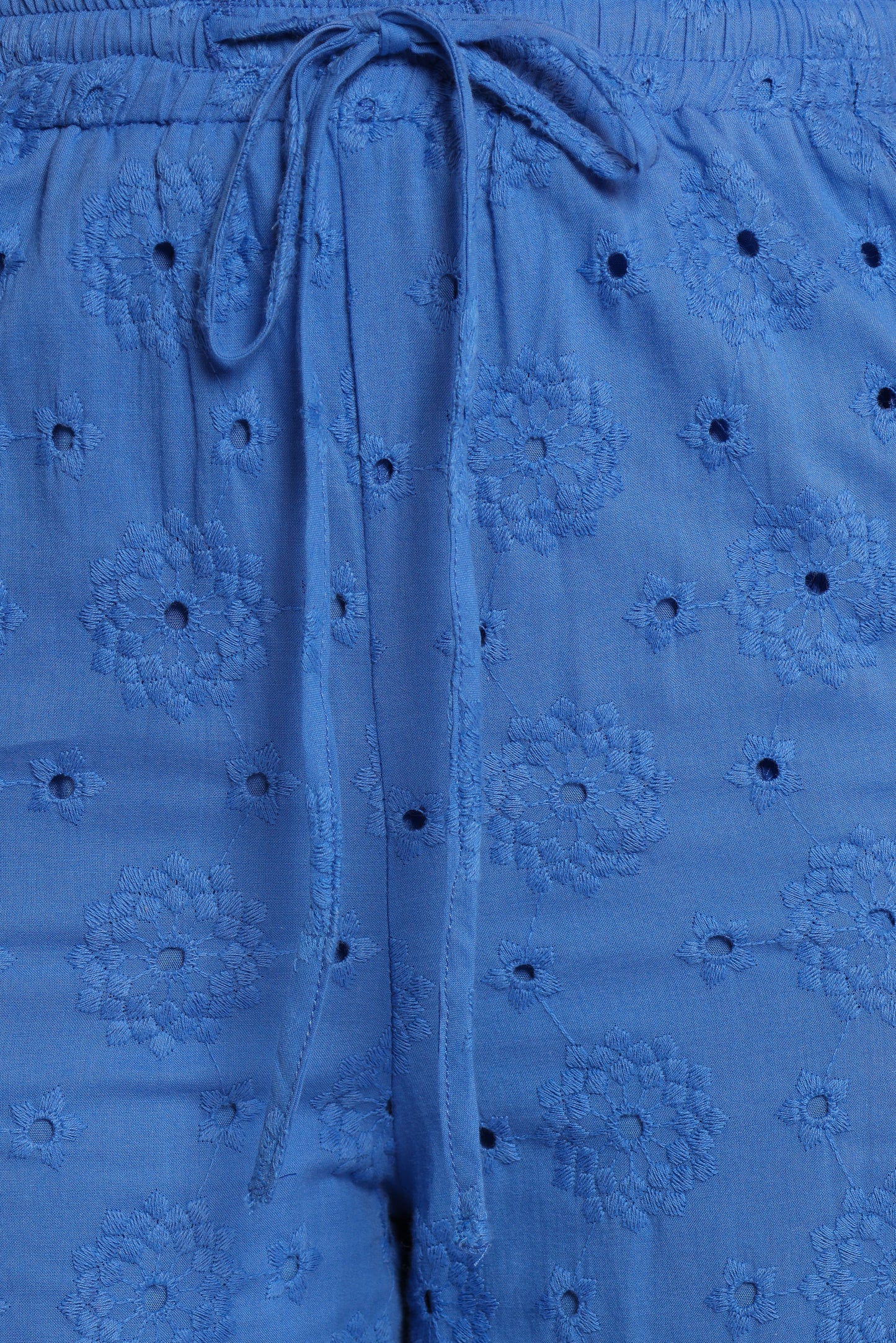 Katya Embroidered Pants - Cobalt