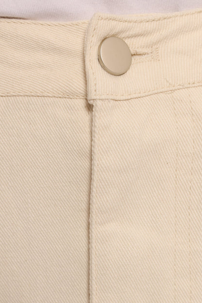 Kellen Corduroy Midi SKirt - Cream