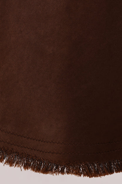 Kora Midi Skirt - Brown