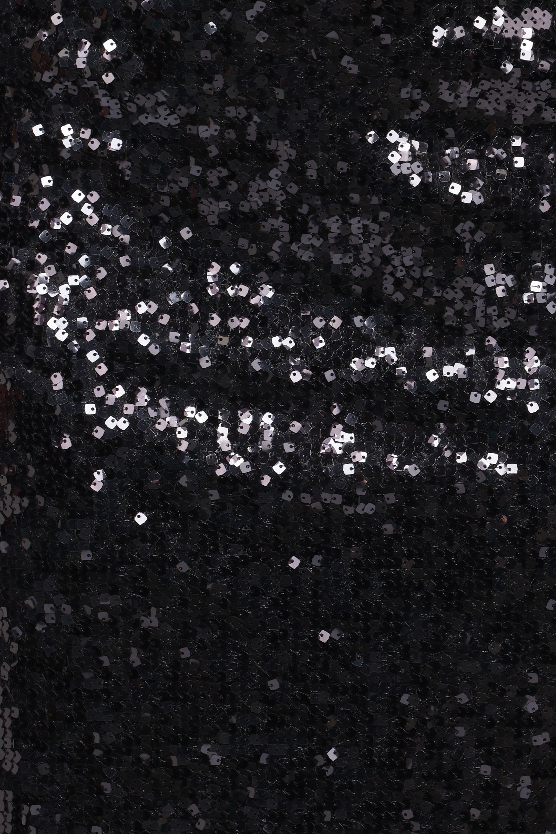 Lindsey Sequin Straight Midi Skirt - Black