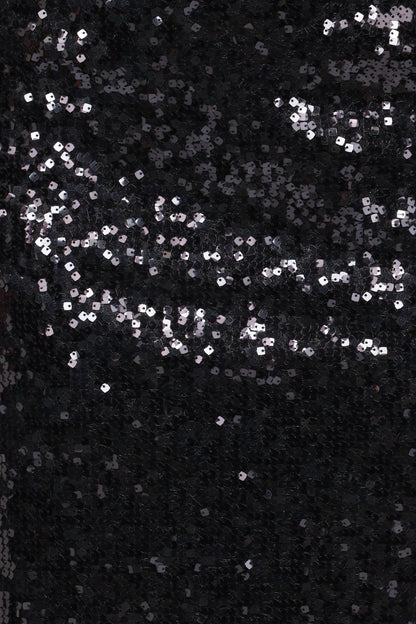 Lindsey Sequin Straight Midi Skirt - Black