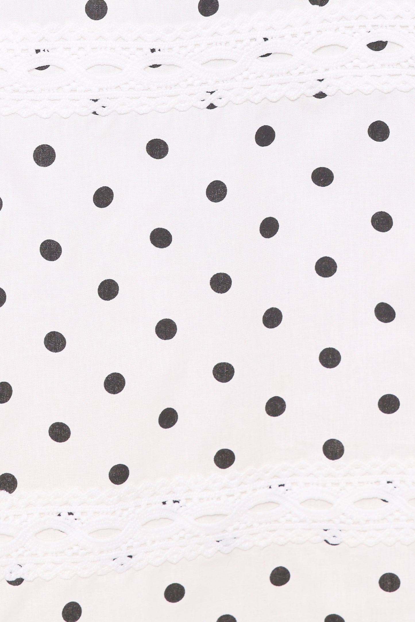 Lucia Tiered Midi Skirt - White Polka Dot