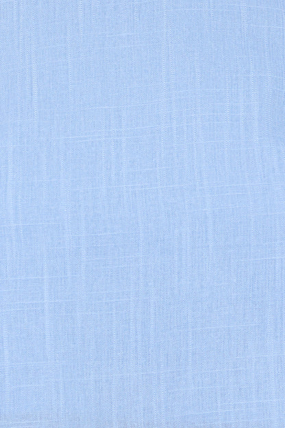 Madison Linen Column Skirt - Blue
