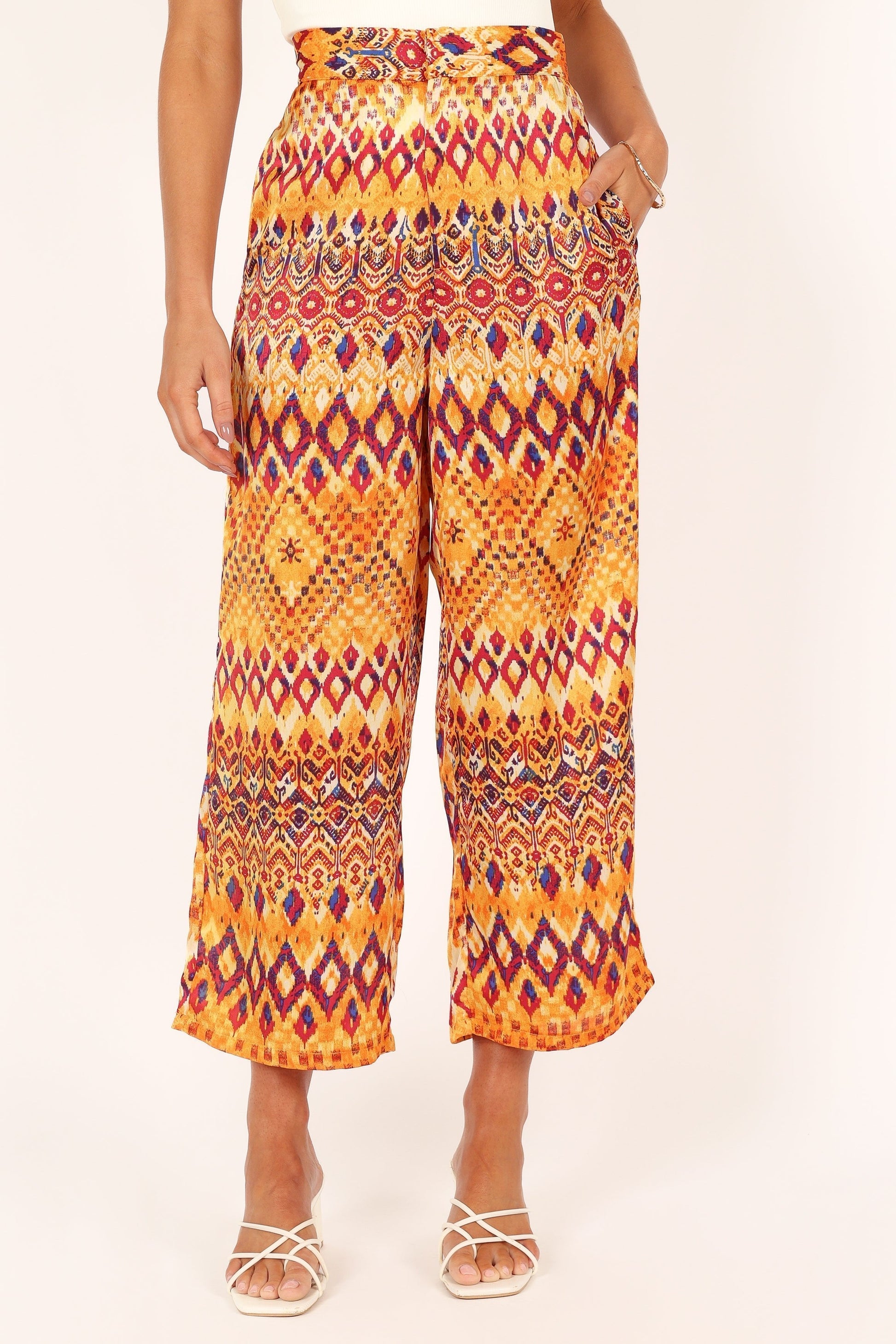 Marigold Wide Leg Pants - Tan