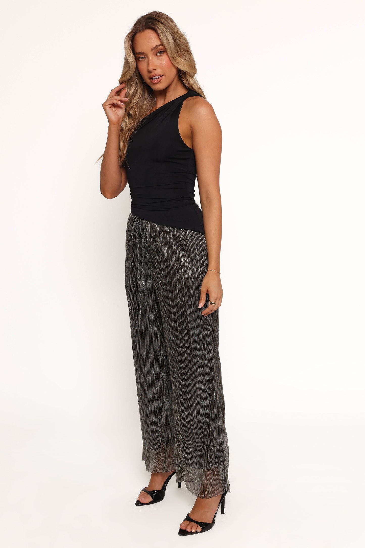 Nila Sheer Pant - Black Gold