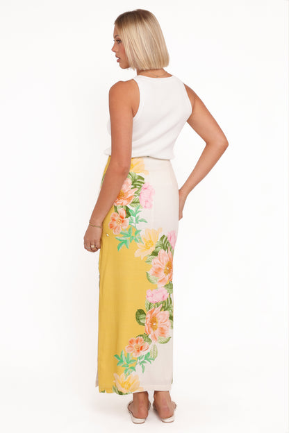 Peta Maxi Skirt - Yellow Poppy