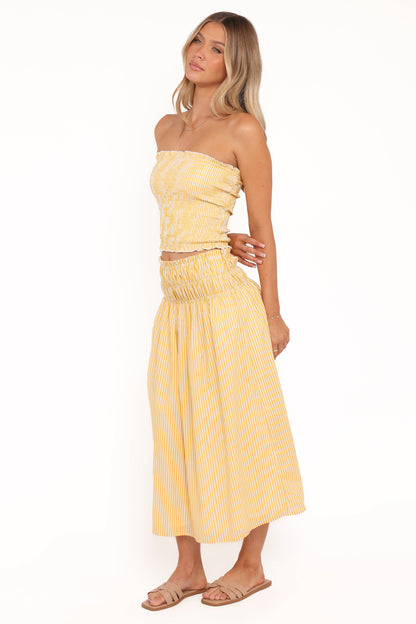 Salome Maxi Skirt - Mango Stripe