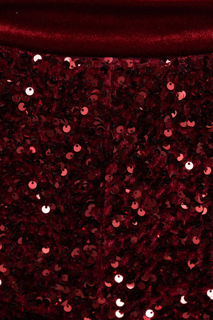 Scarlette Sequins Short - Burgundy