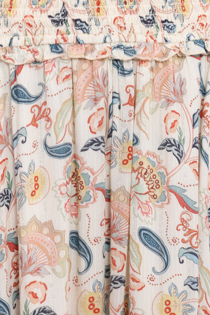 Seana Shirred Waist Maxi Skirt - Paisley