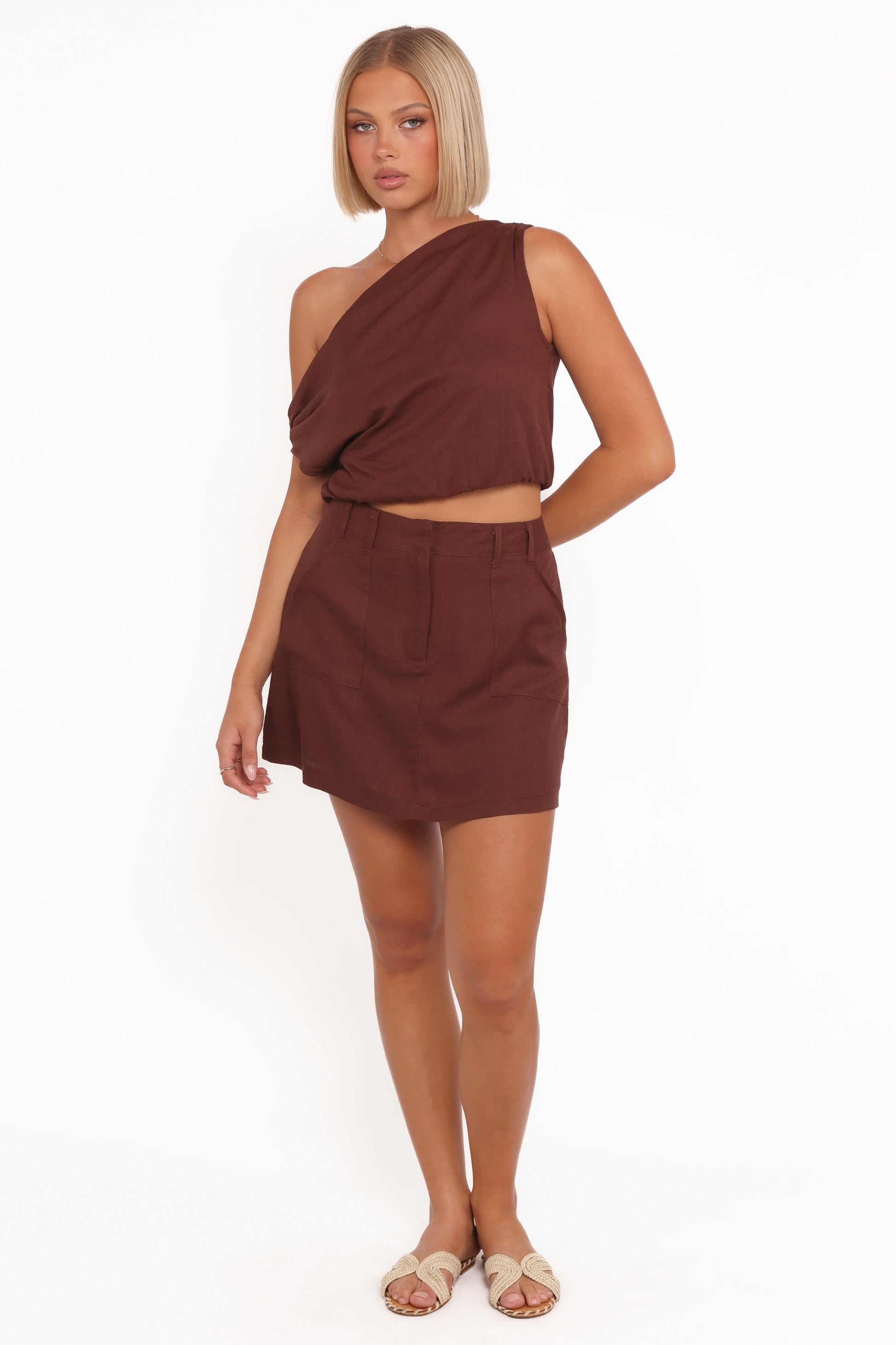 Shaw Mini Skort - Chocolate Brown