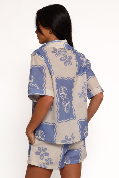 Shellie Shorts - Blue Dahlia